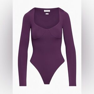 Babaton Lange Contour Bodysuit, Purple, S